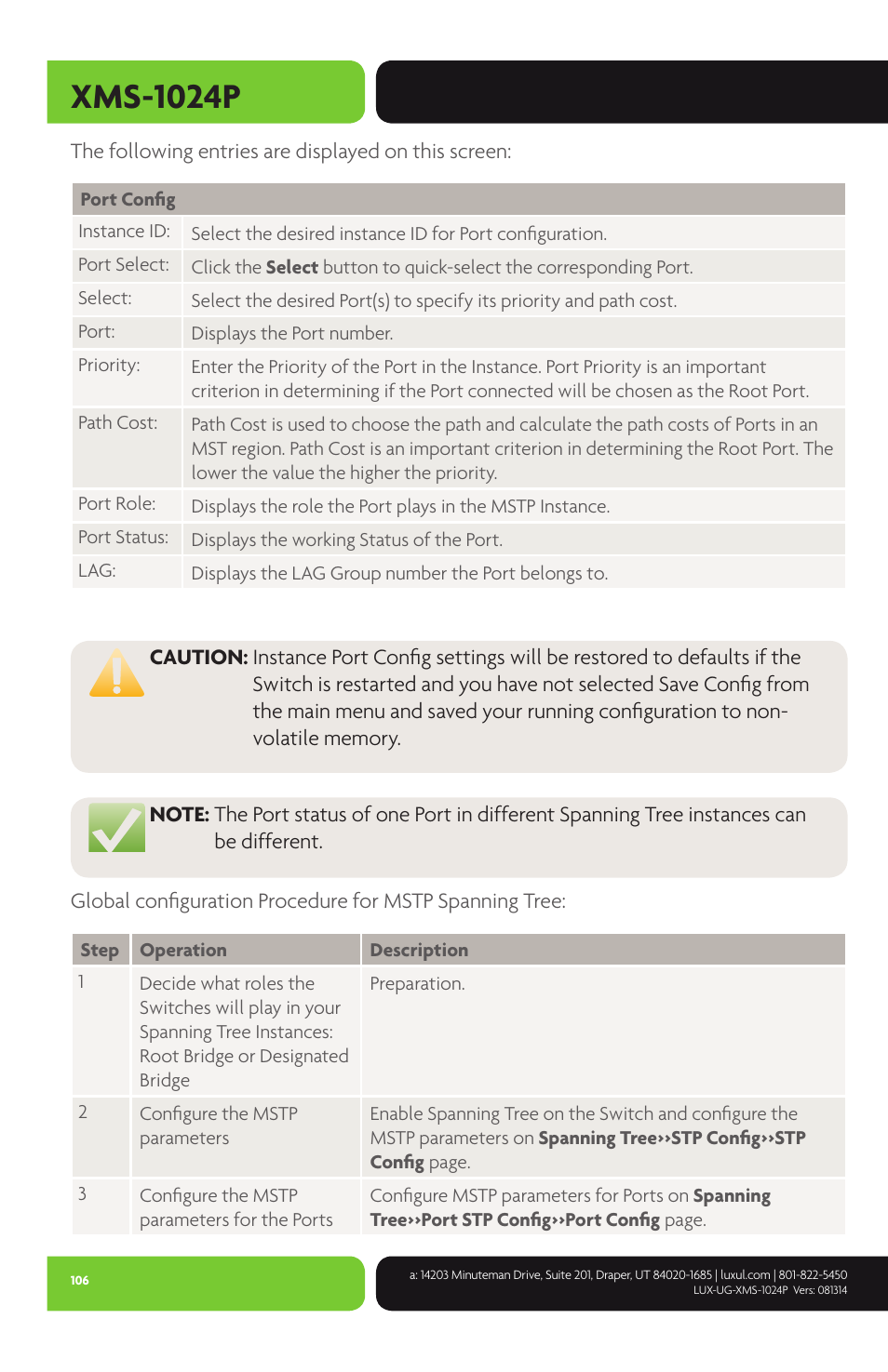 Xms-1024p | Luxul XMS-1024P User Manual | Page 106 / 292