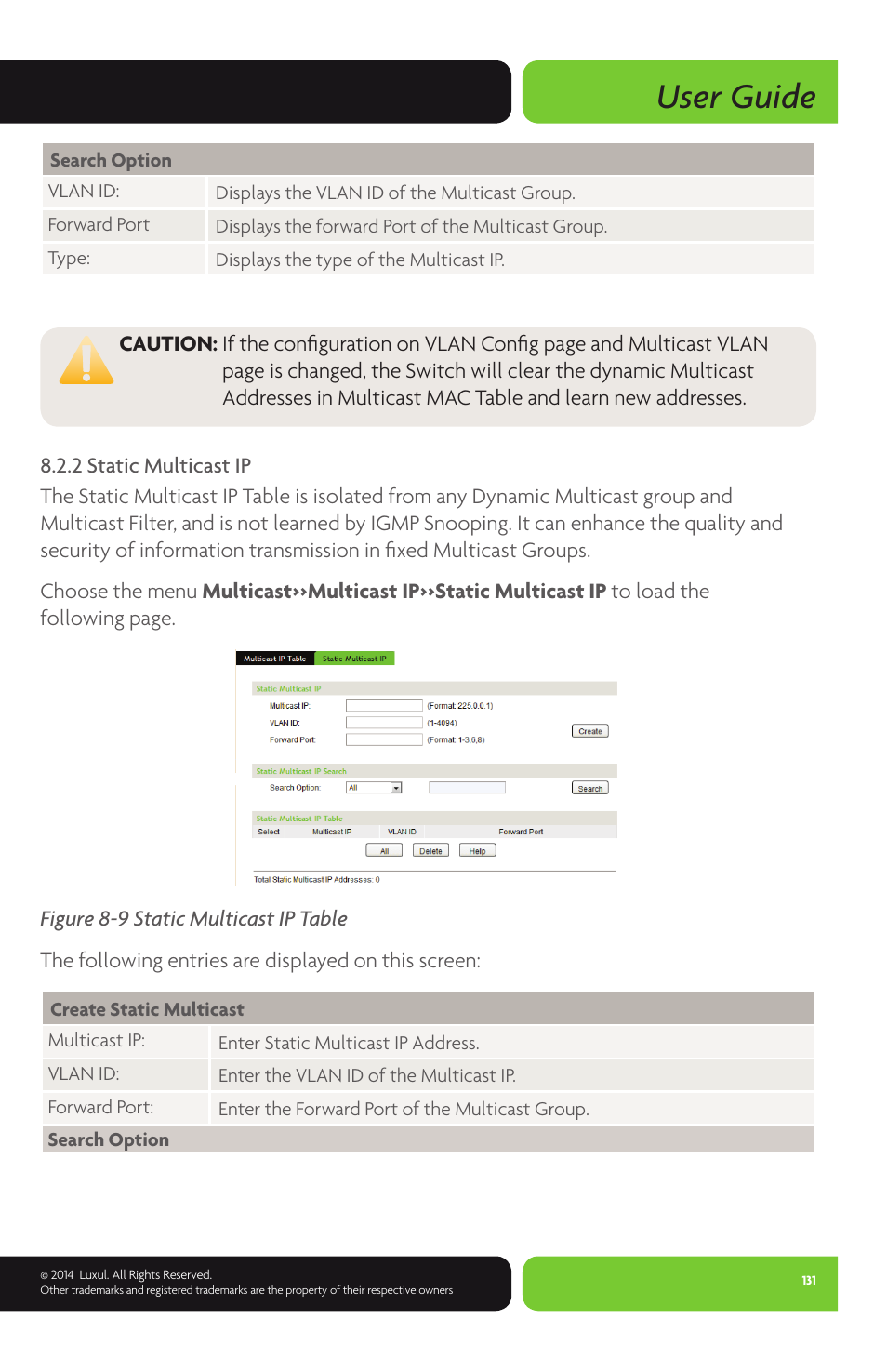 User guide | Luxul XMS-1024P User Manual | Page 131 / 292