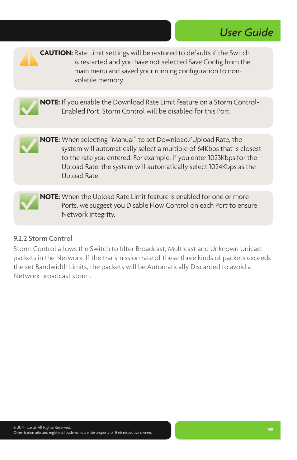 User guide | Luxul XMS-1024P User Manual | Page 149 / 292