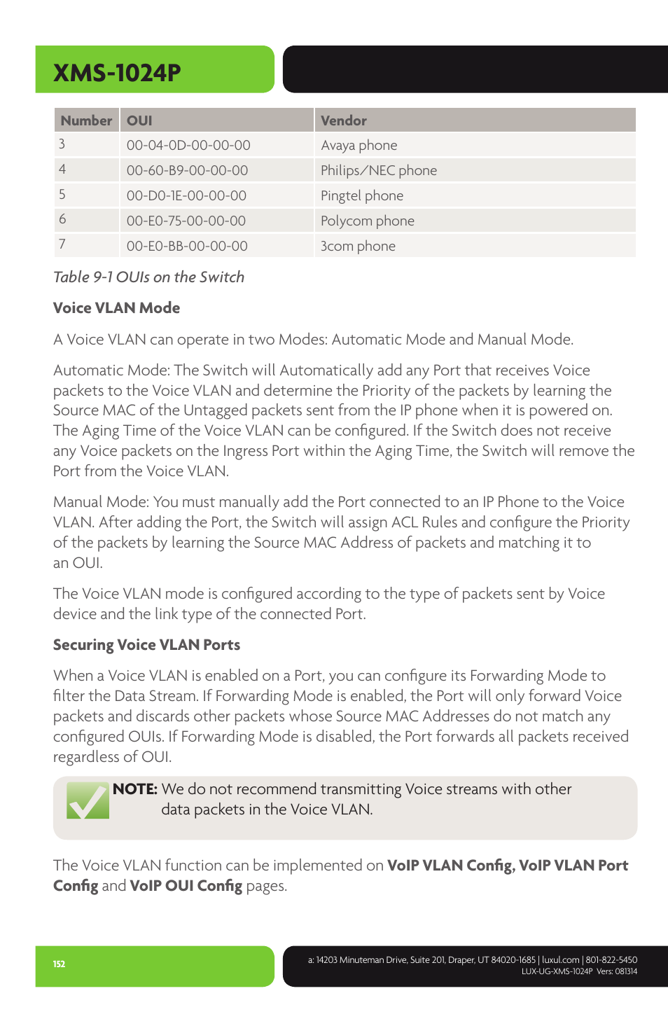 Xms-1024p | Luxul XMS-1024P User Manual | Page 152 / 292