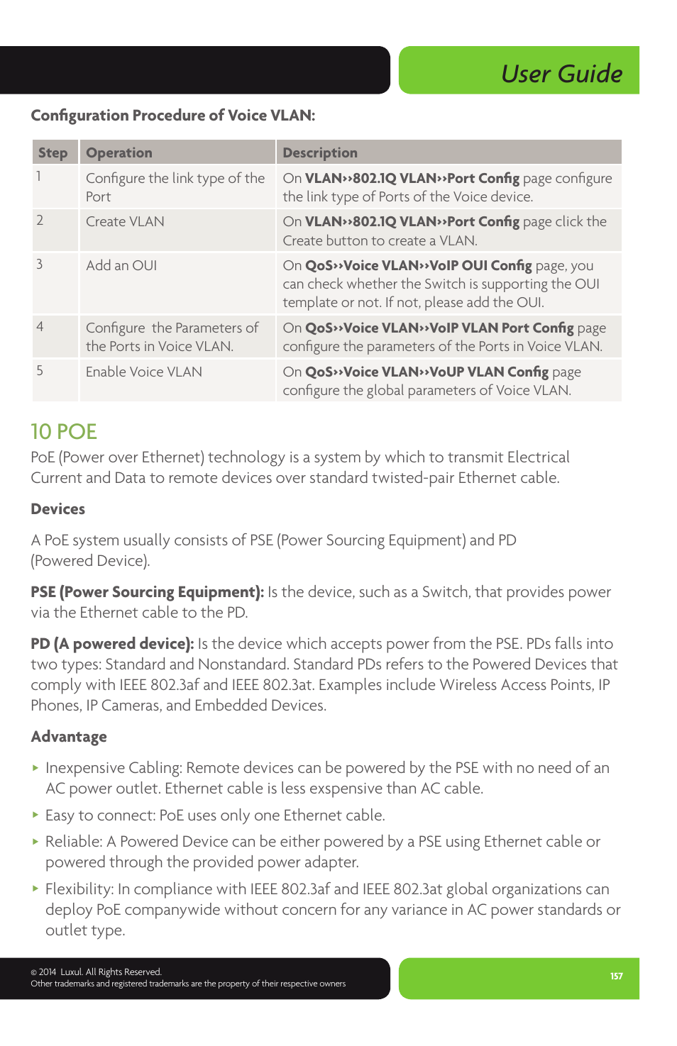 User guide, 10 poe | Luxul XMS-1024P User Manual | Page 157 / 292