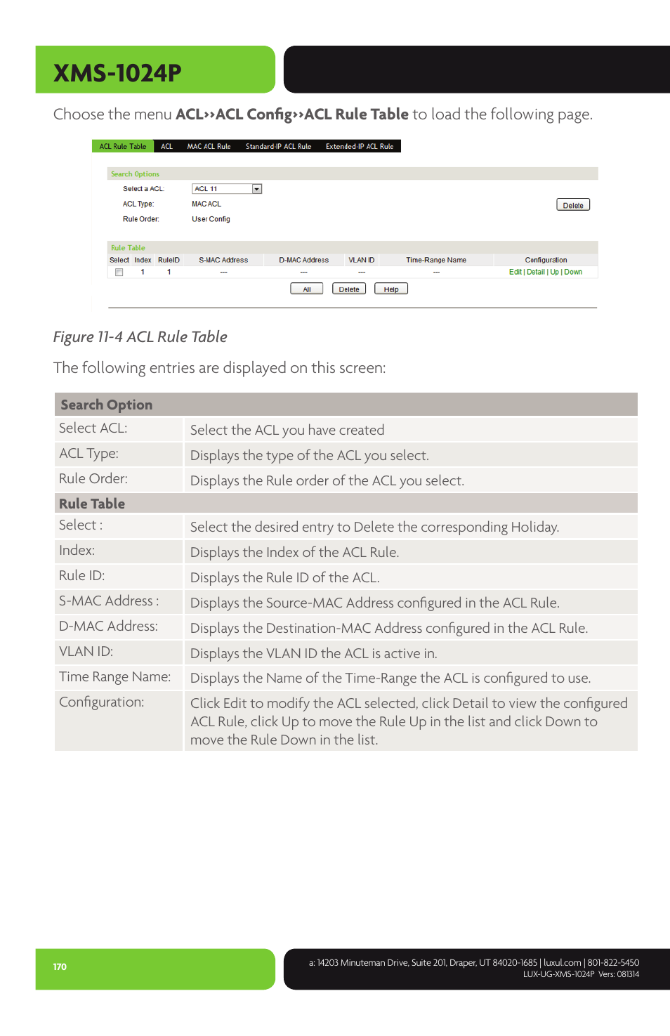 Xms-1024p | Luxul XMS-1024P User Manual | Page 170 / 292