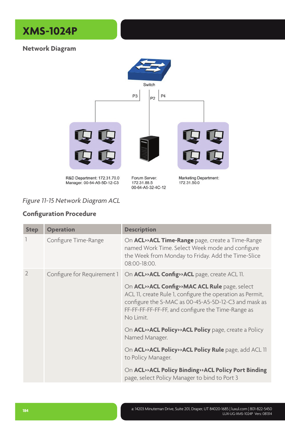 Xms-1024p | Luxul XMS-1024P User Manual | Page 184 / 292