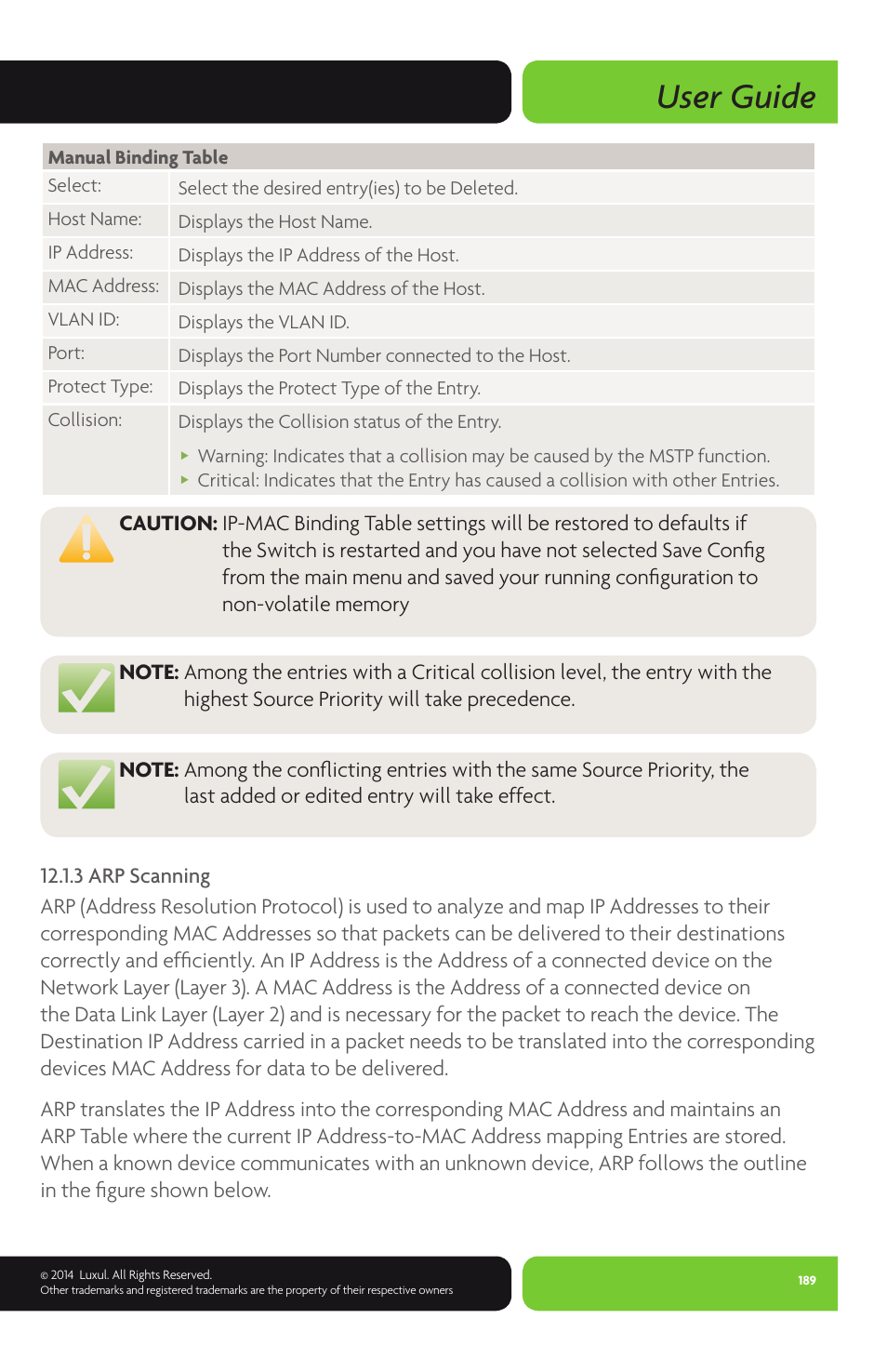 User guide | Luxul XMS-1024P User Manual | Page 189 / 292