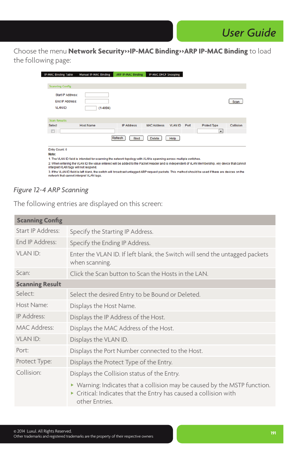 User guide | Luxul XMS-1024P User Manual | Page 191 / 292