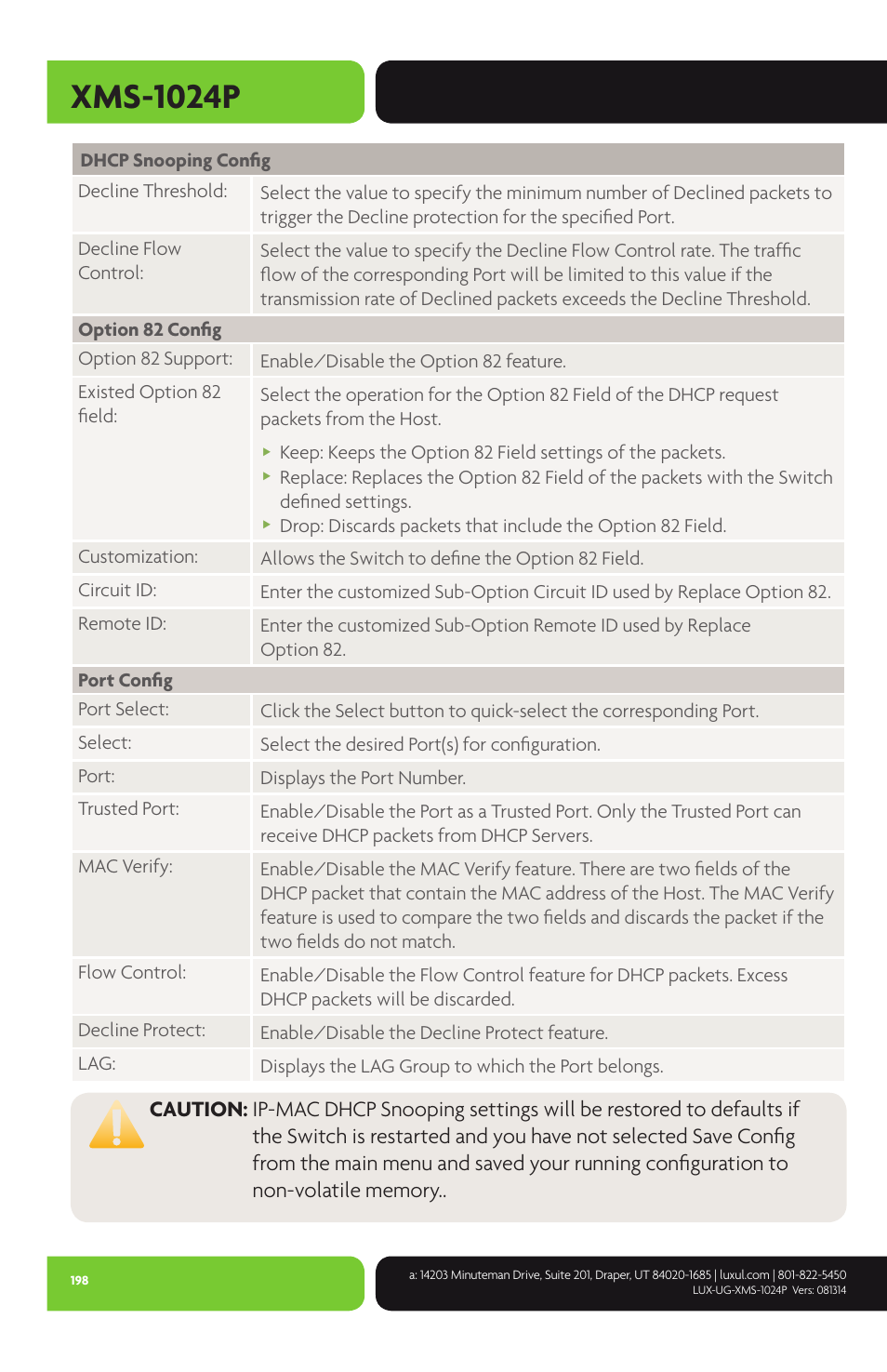 Xms-1024p | Luxul XMS-1024P User Manual | Page 198 / 292