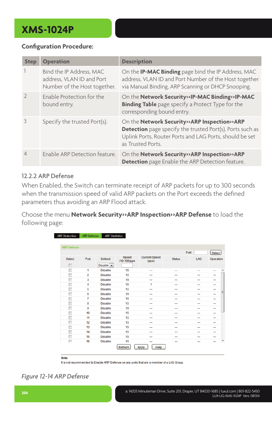 Xms-1024p | Luxul XMS-1024P User Manual | Page 204 / 292