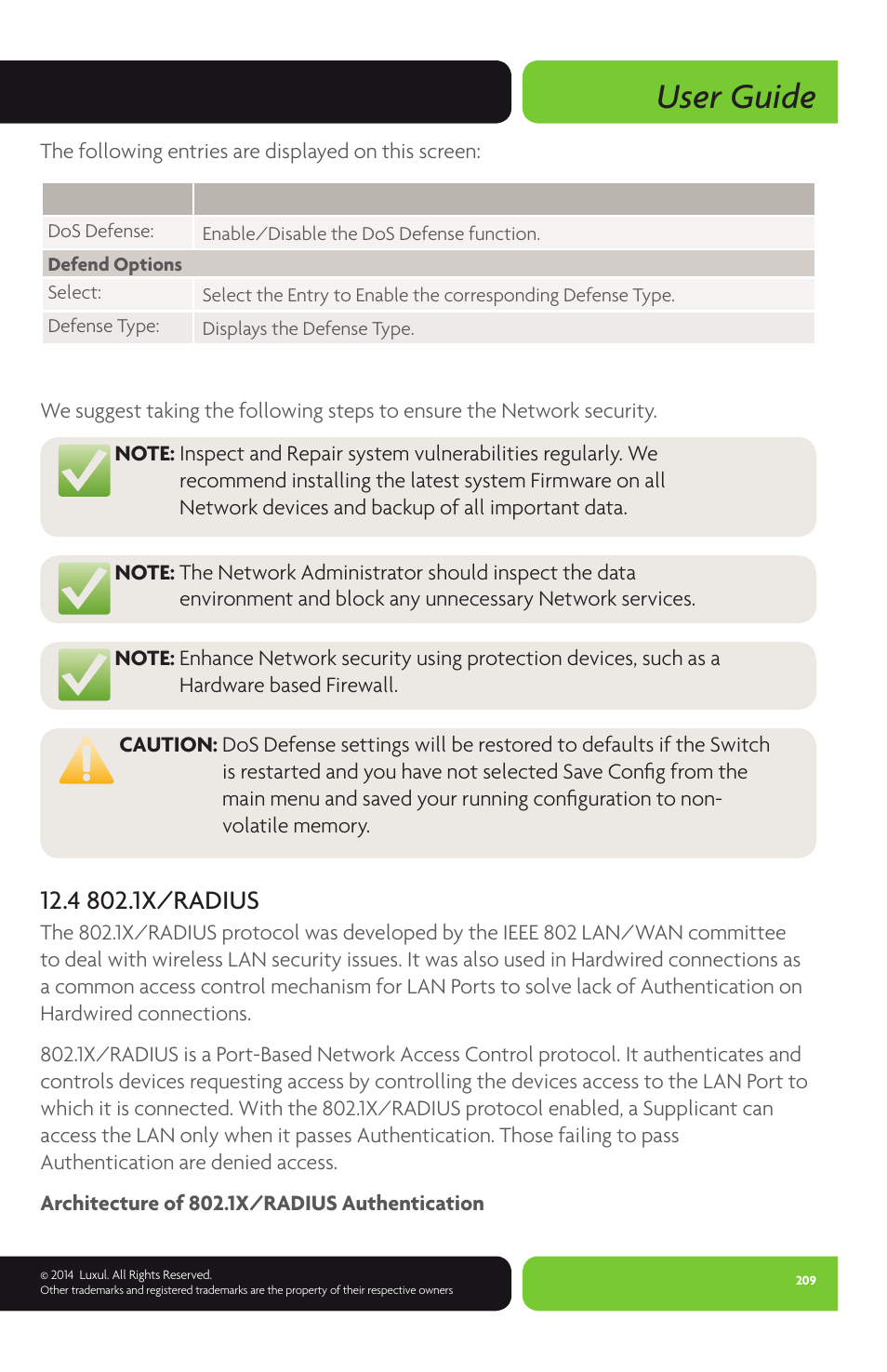 User guide | Luxul XMS-1024P User Manual | Page 209 / 292