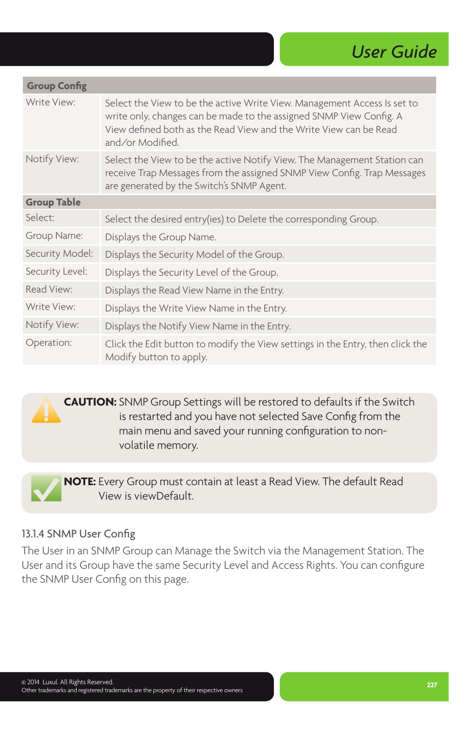 User guide | Luxul XMS-1024P User Manual | Page 227 / 292