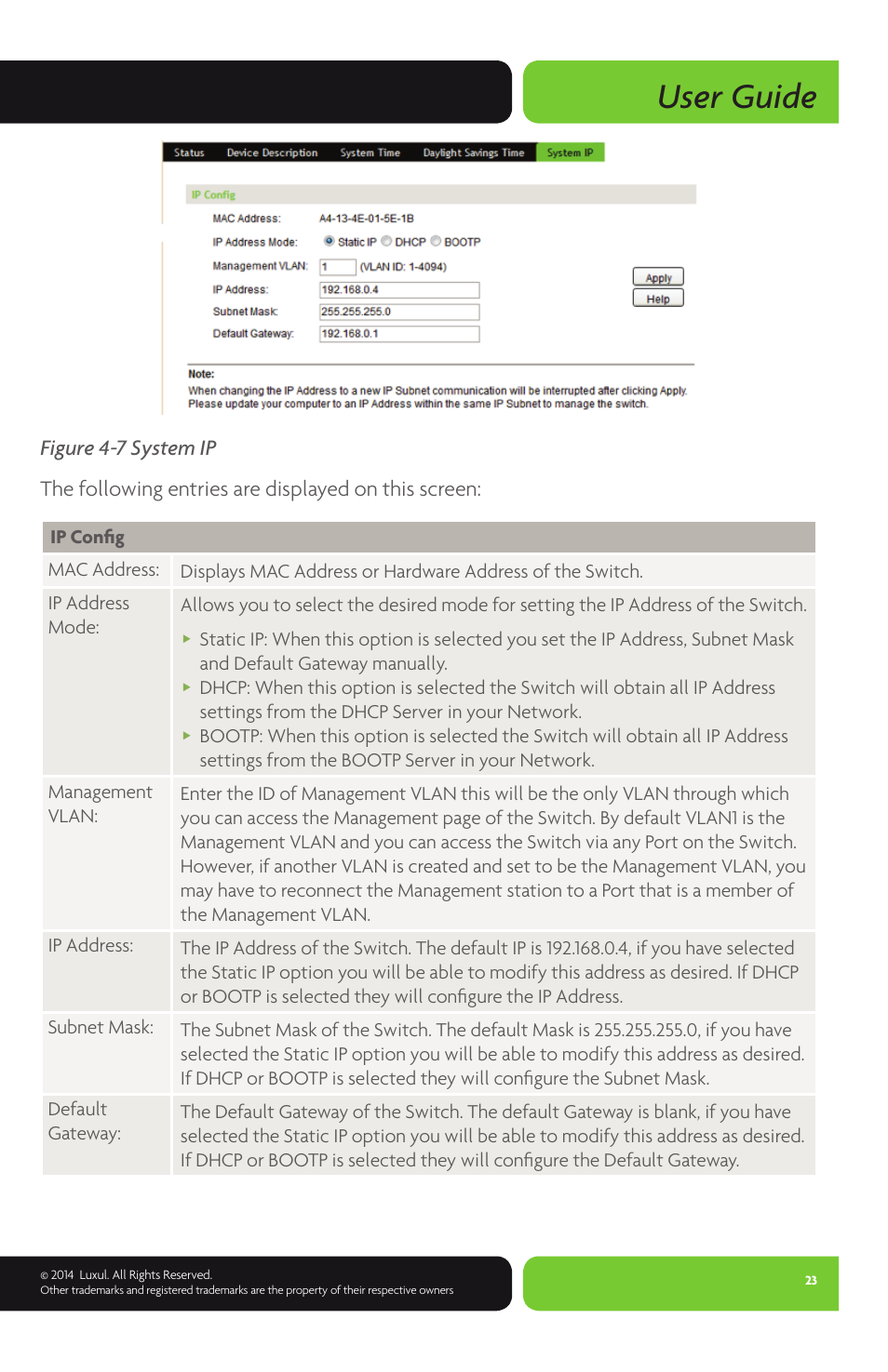 User guide | Luxul XMS-1024P User Manual | Page 23 / 292