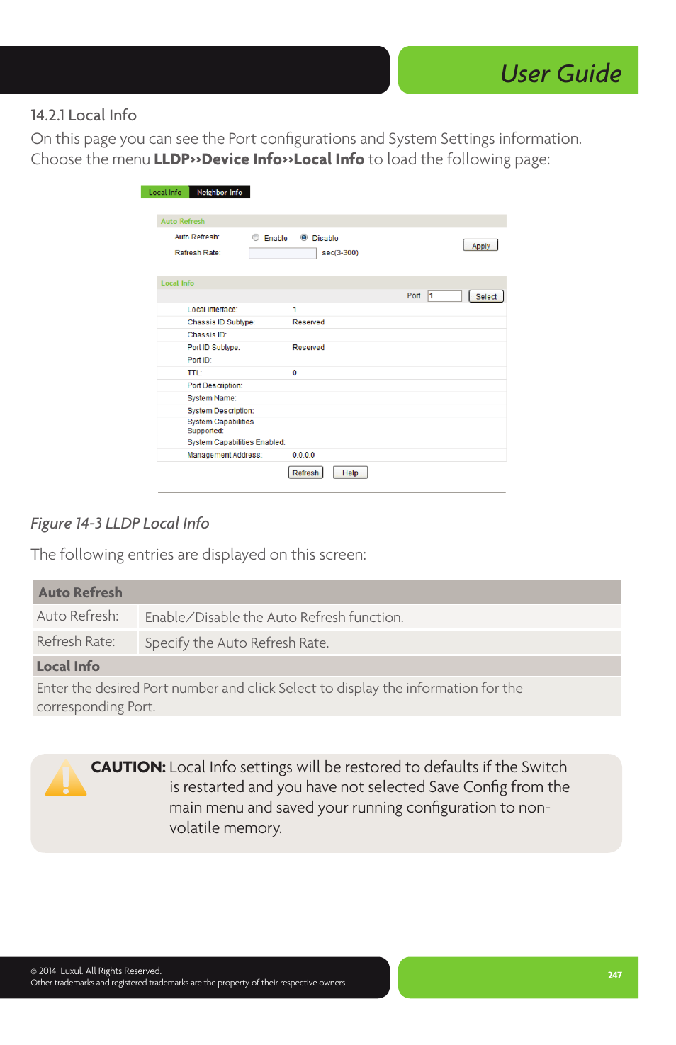 User guide | Luxul XMS-1024P User Manual | Page 247 / 292