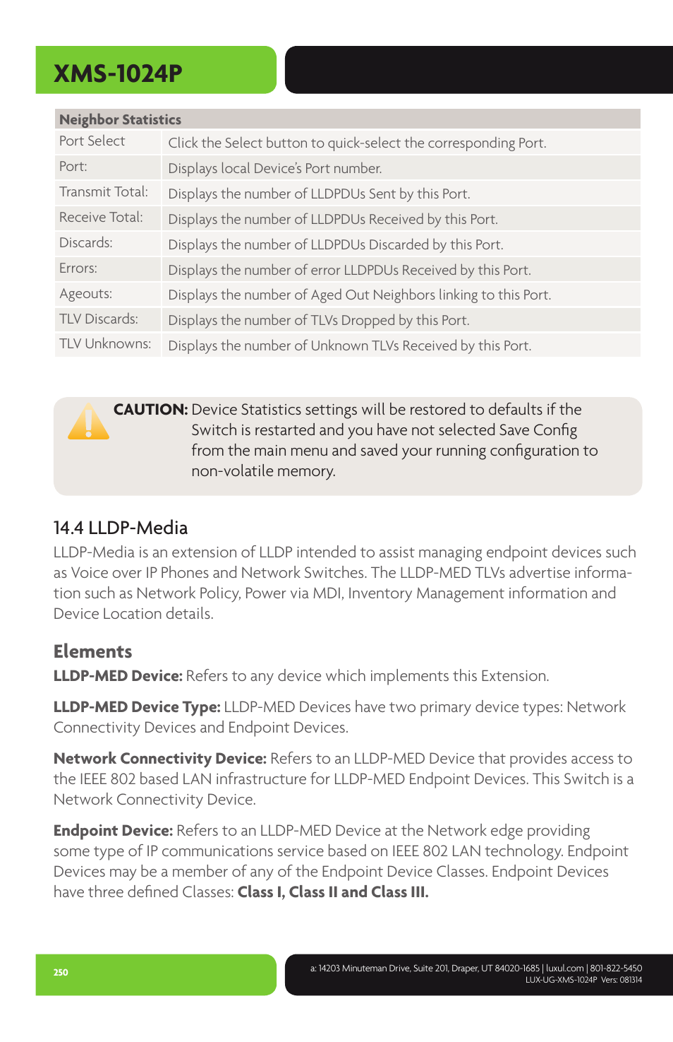 Xms-1024p, 4 lldp-media, Elements | Luxul XMS-1024P User Manual | Page 250 / 292