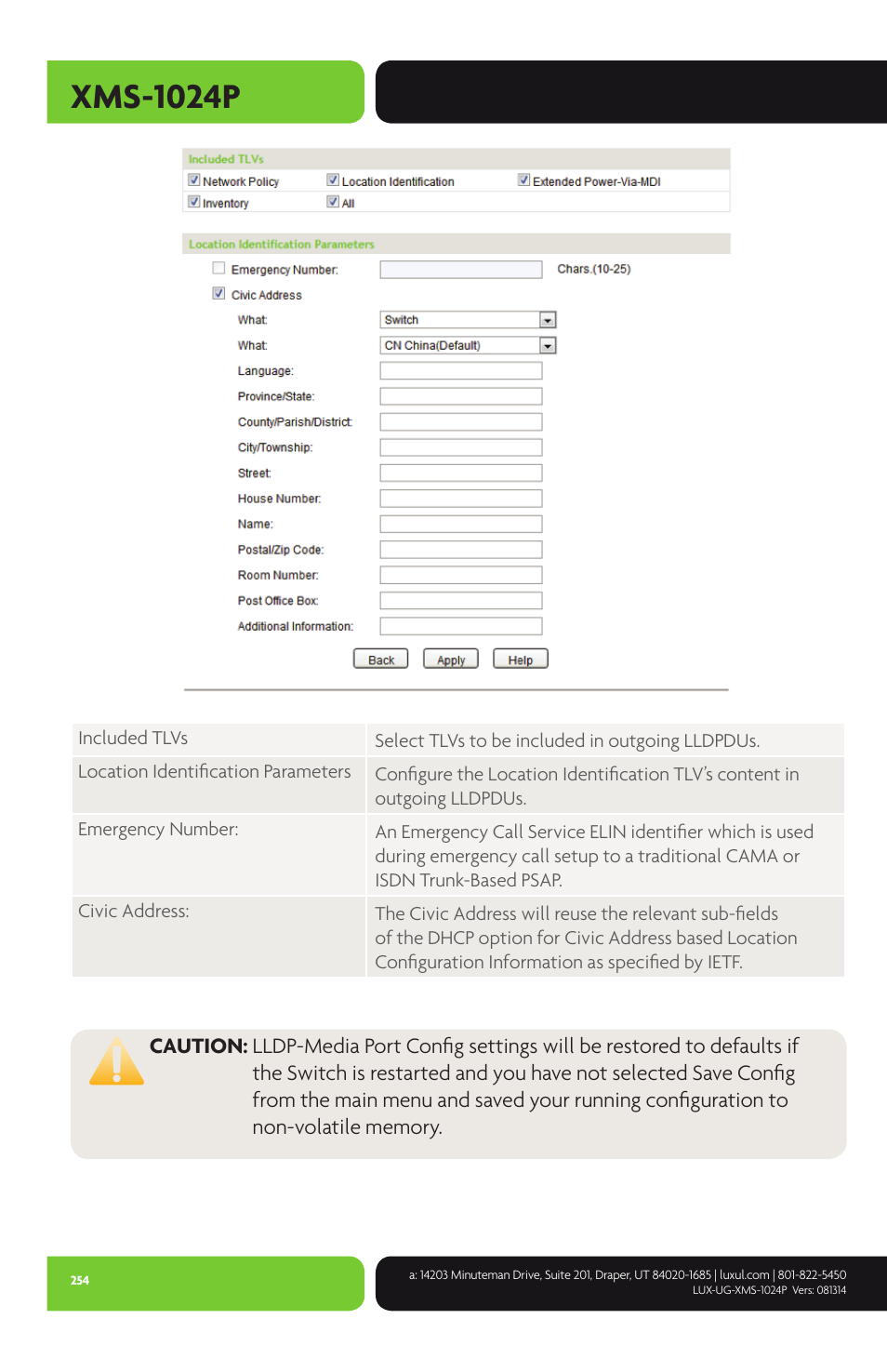 Xms-1024p | Luxul XMS-1024P User Manual | Page 254 / 292