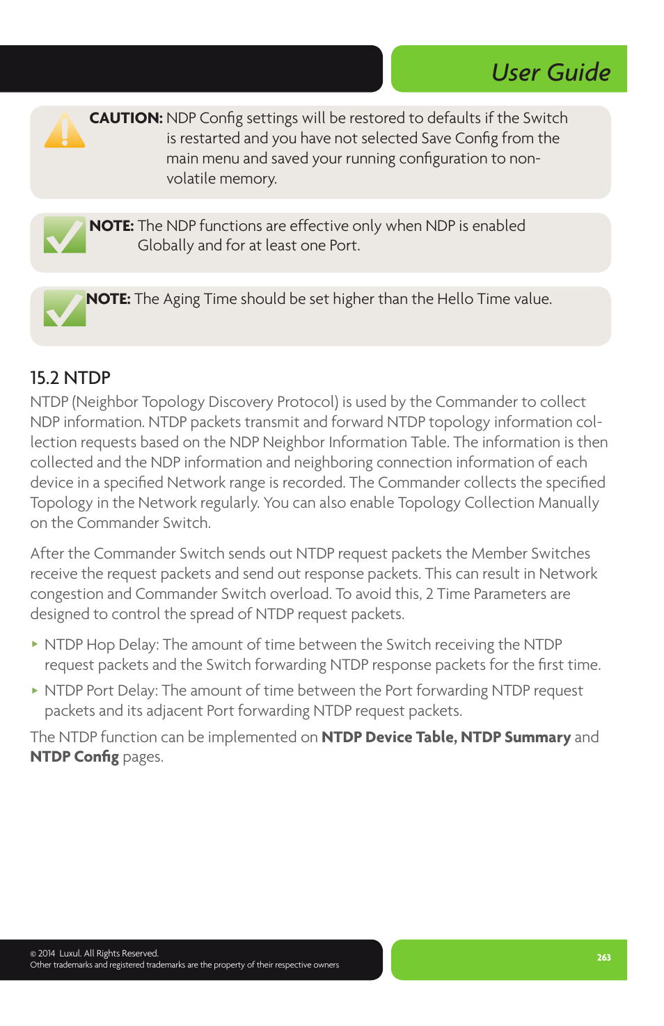 User guide, 2 ntdp | Luxul XMS-1024P User Manual | Page 263 / 292