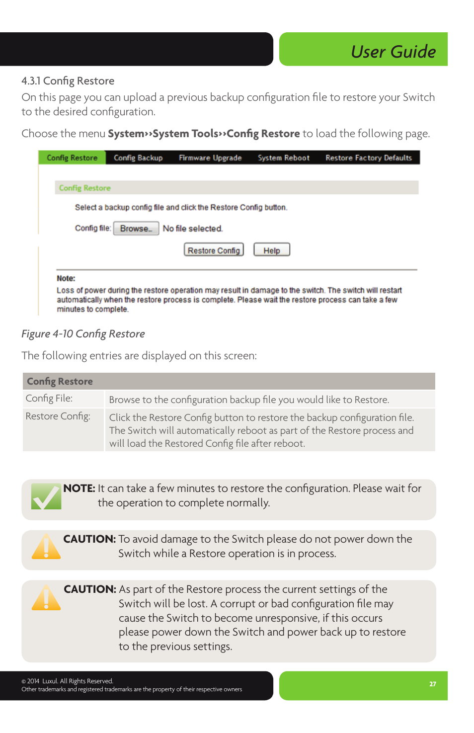User guide | Luxul XMS-1024P User Manual | Page 27 / 292