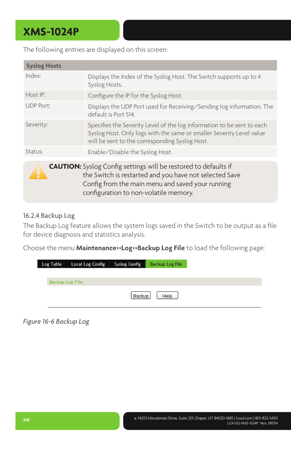 Xms-1024p | Luxul XMS-1024P User Manual | Page 278 / 292