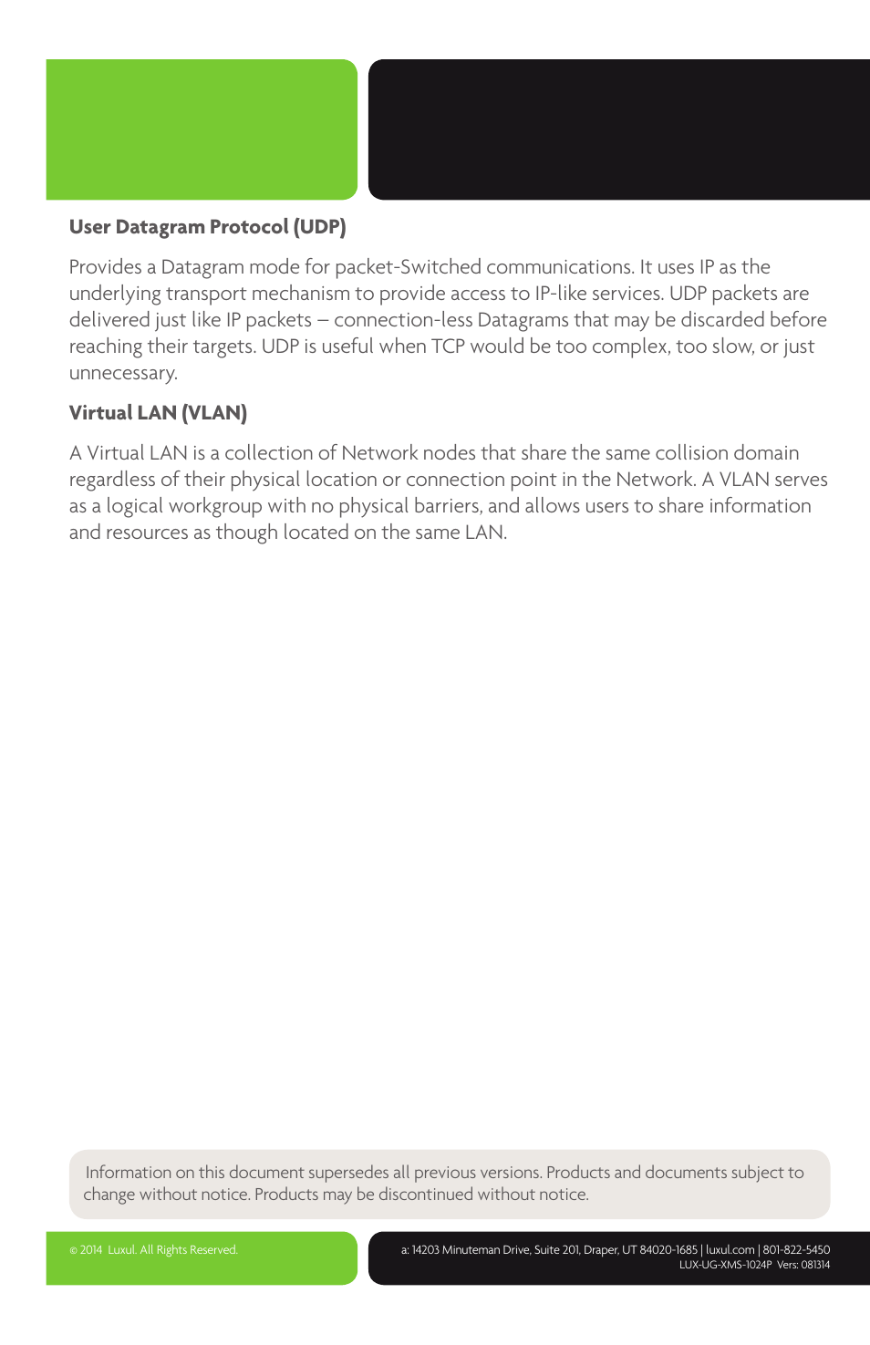 Luxul XMS-1024P User Manual | Page 292 / 292