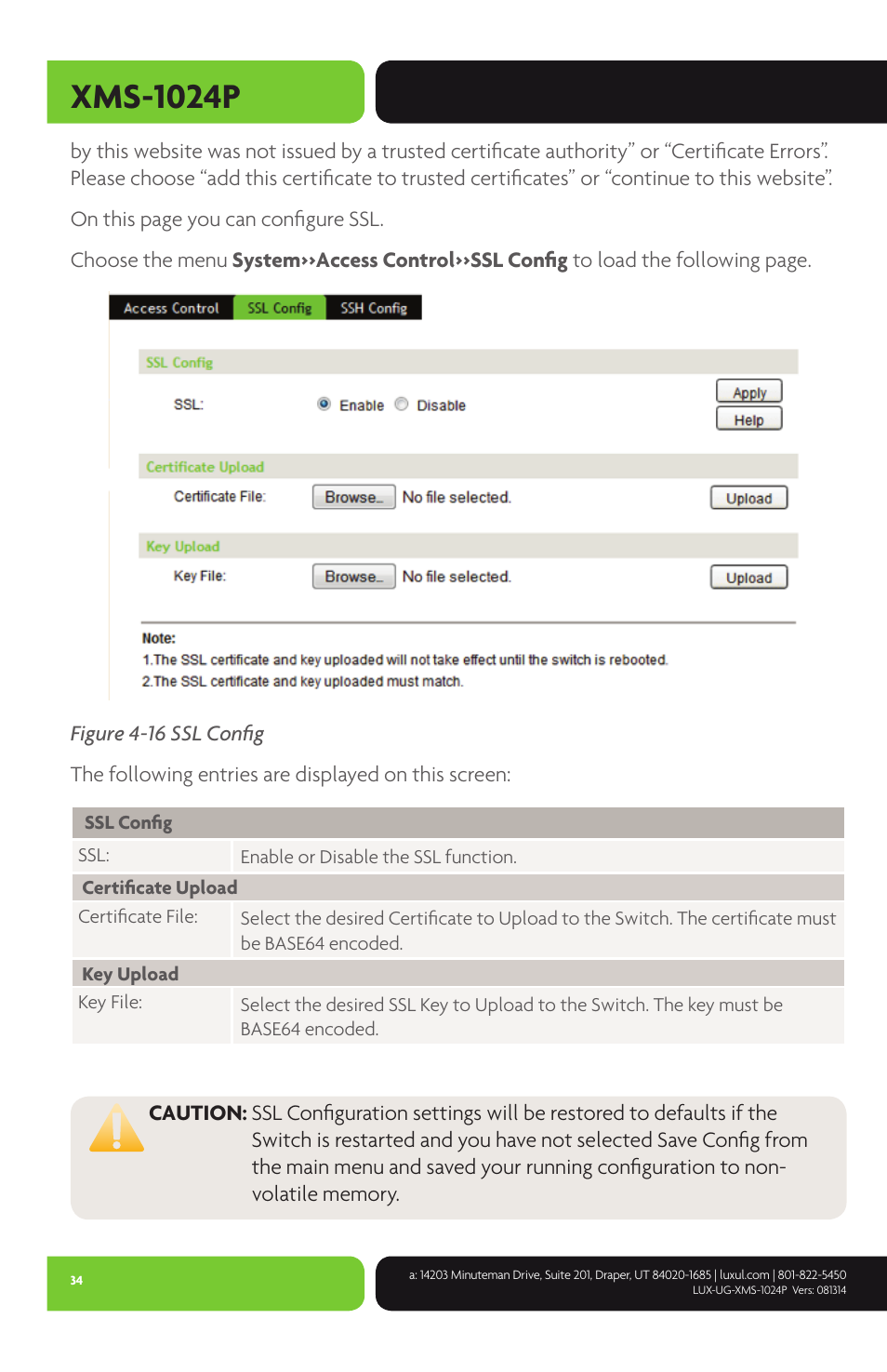Xms-1024p | Luxul XMS-1024P User Manual | Page 34 / 292