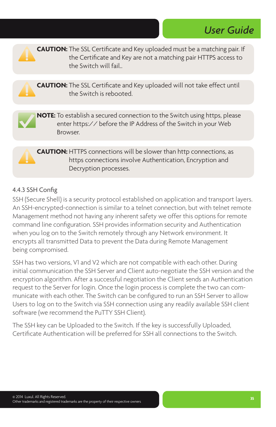 User guide | Luxul XMS-1024P User Manual | Page 35 / 292