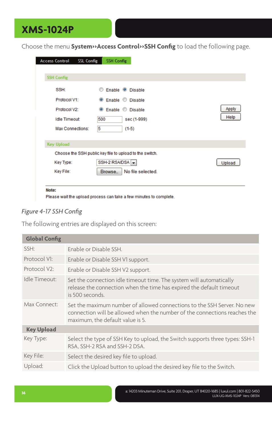 Xms-1024p | Luxul XMS-1024P User Manual | Page 36 / 292