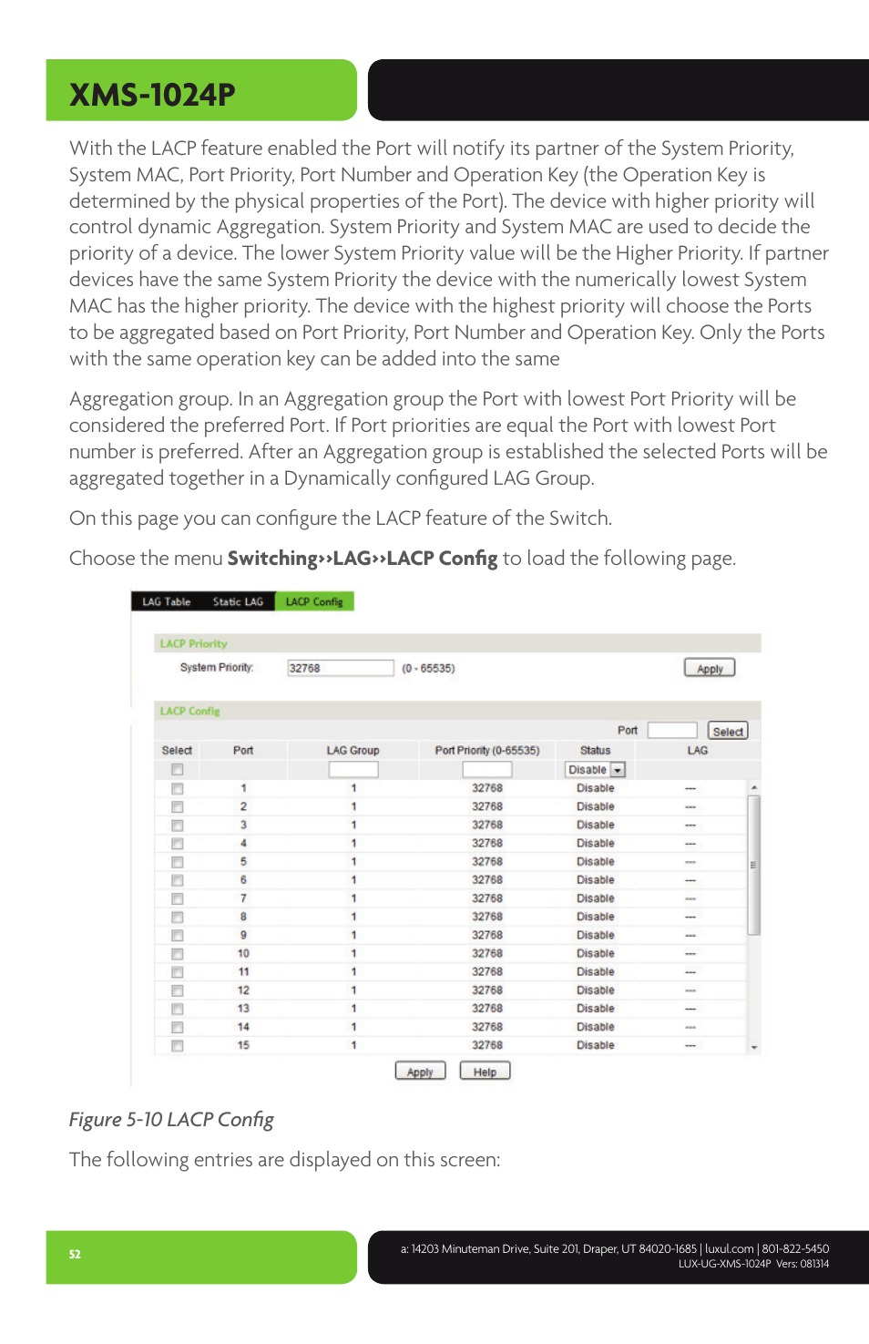 Xms-1024p | Luxul XMS-1024P User Manual | Page 52 / 292