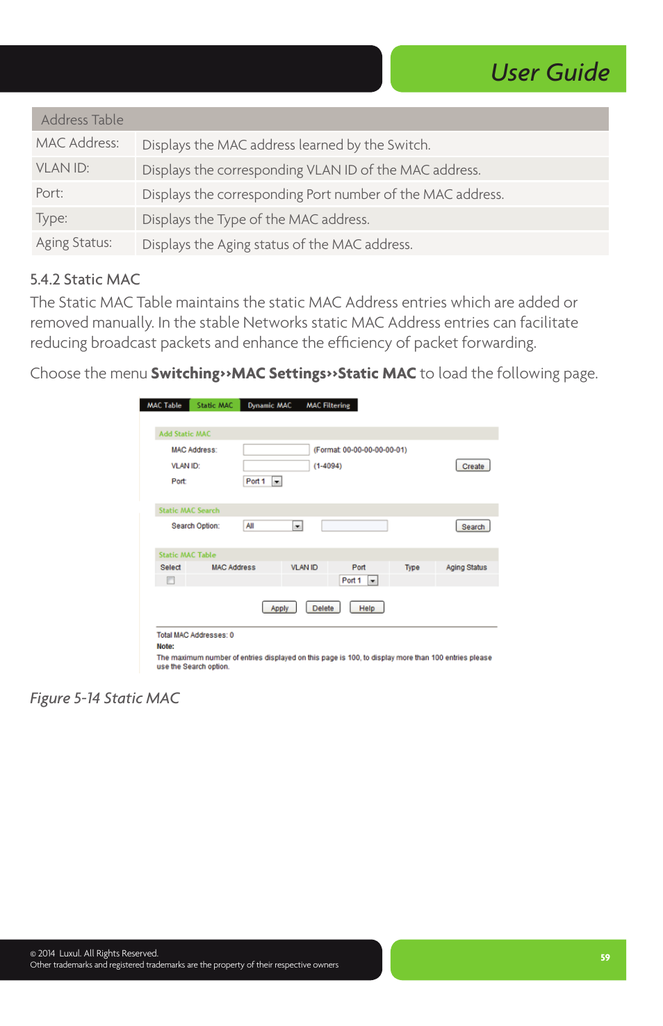 User guide | Luxul XMS-1024P User Manual | Page 59 / 292