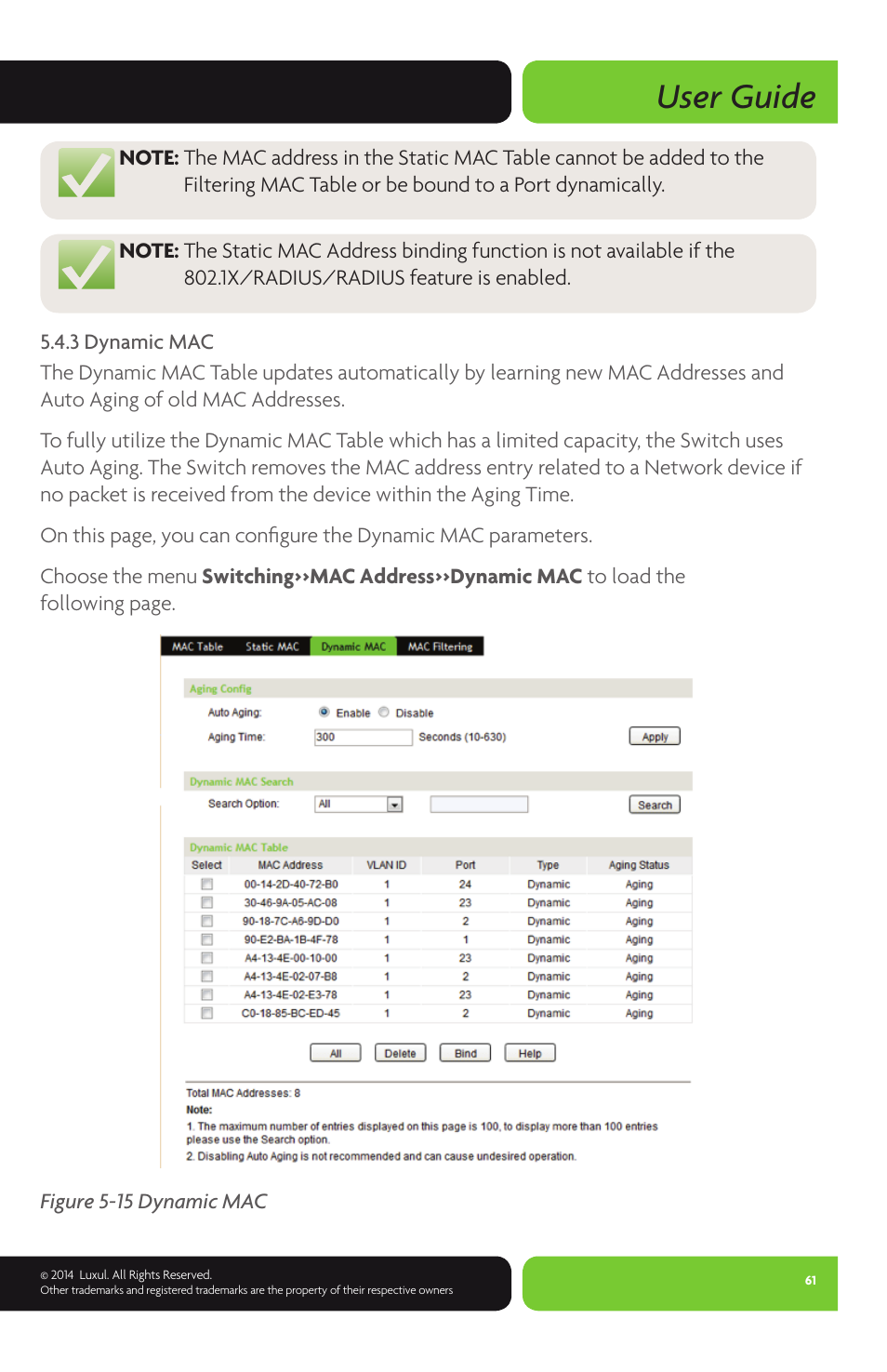 User guide | Luxul XMS-1024P User Manual | Page 61 / 292