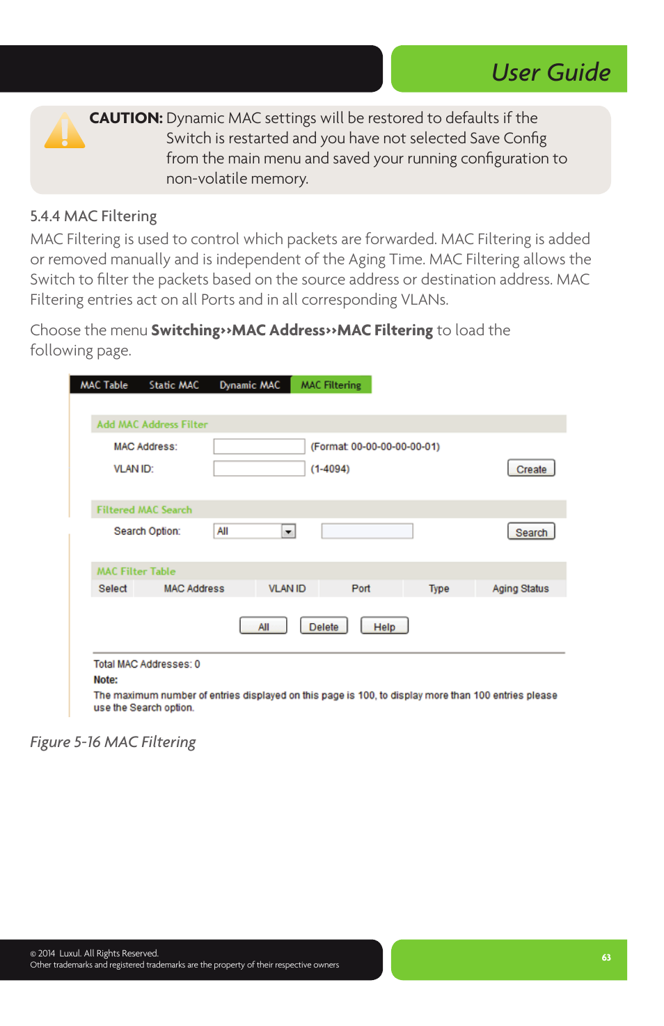 User guide | Luxul XMS-1024P User Manual | Page 63 / 292