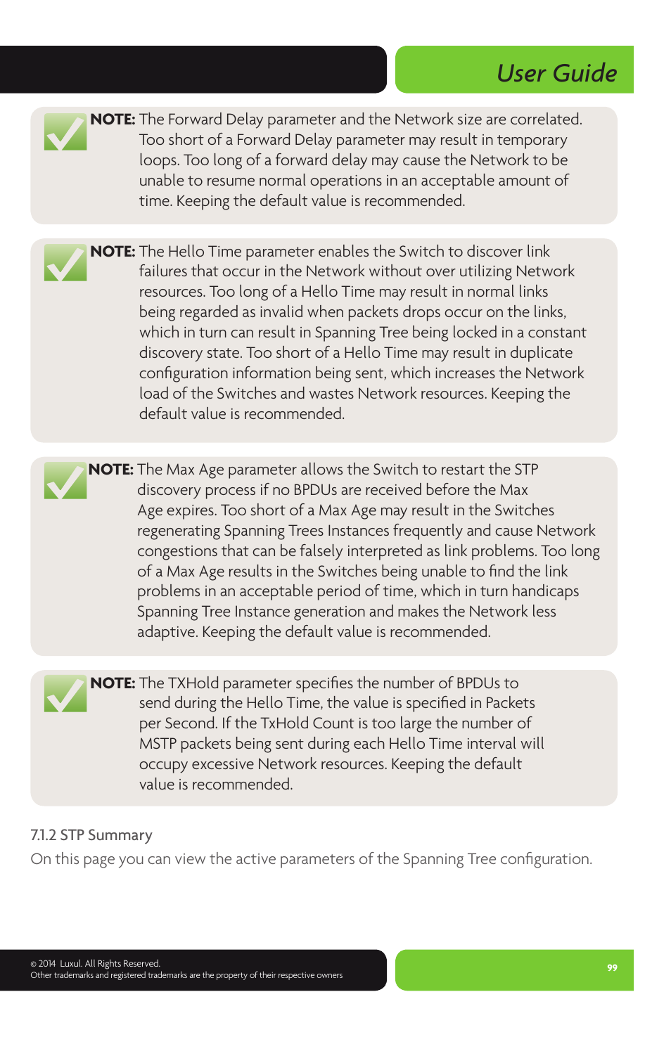 User guide | Luxul XMS-1024P User Manual | Page 99 / 292