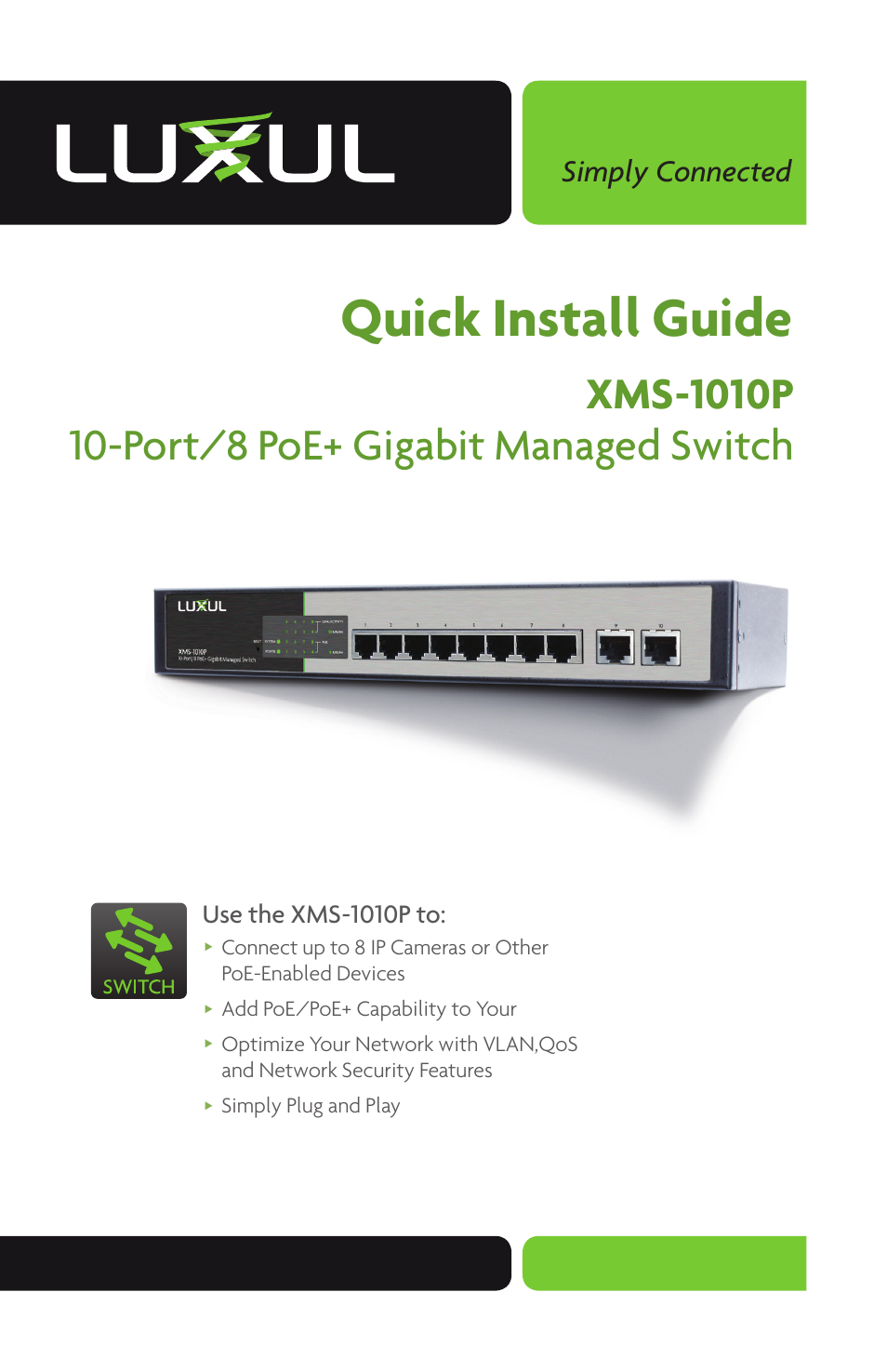 Luxul XMS-1010P User Manual | 8 pages