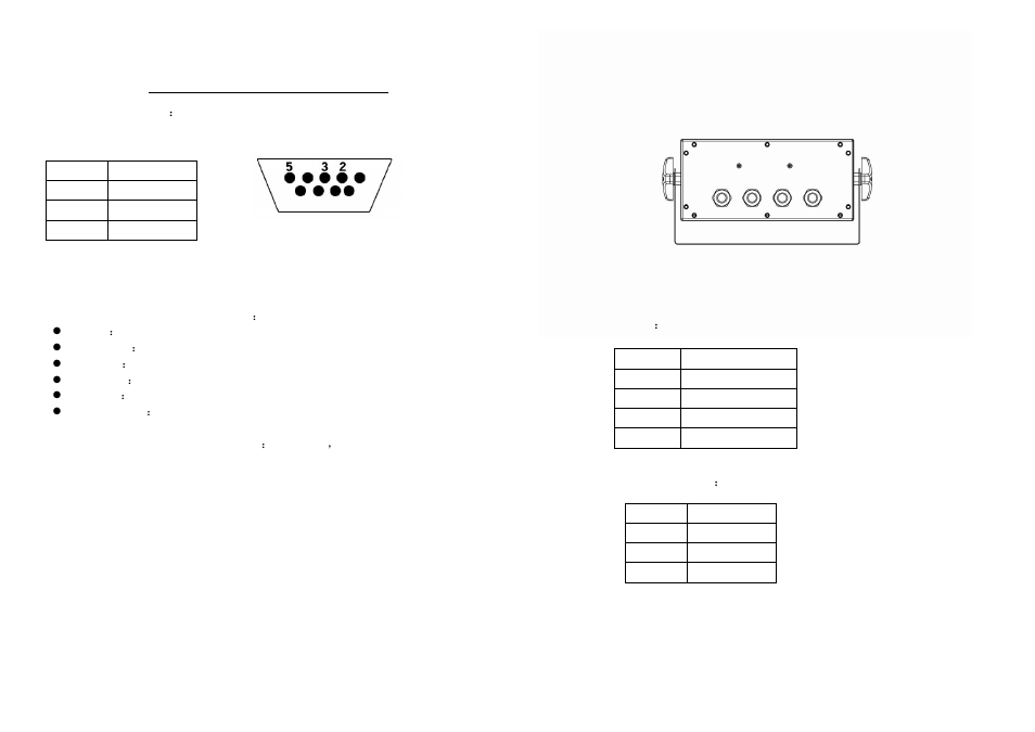 Rs232 transmit function, Back panel diagram for tr-1-nk wd | LW Measurements TSB 1416 Planar Bench Scale User Manual | Page 6 / 6