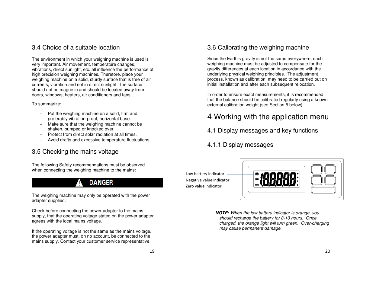 Working with the application menu | LW Measurements LBS Large Bench Scale User Manual | Page 10 / 14