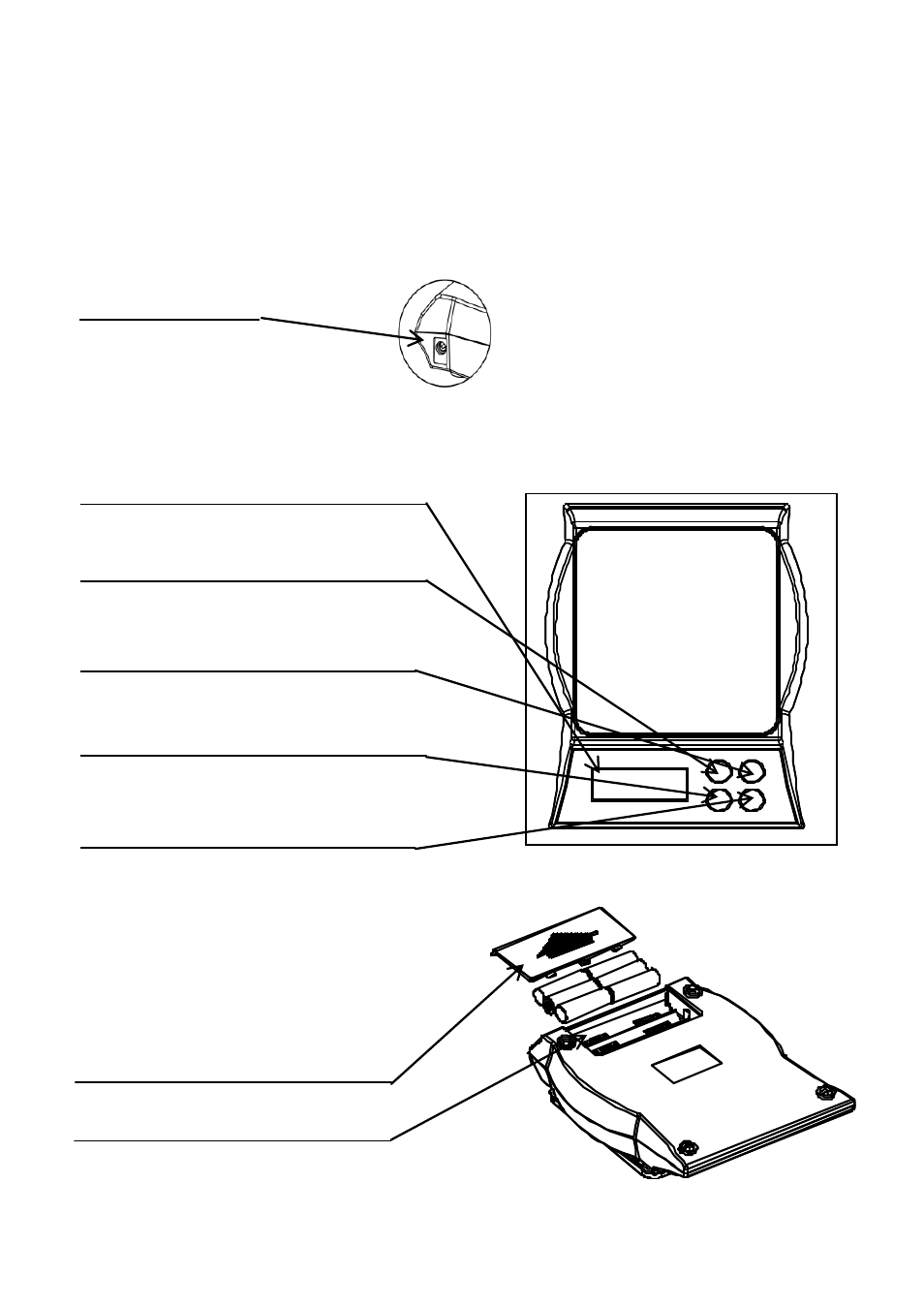 3 parts description left side, Top display, Bottom | LW Measurements KHR 502 User Manual | Page 15 / 24