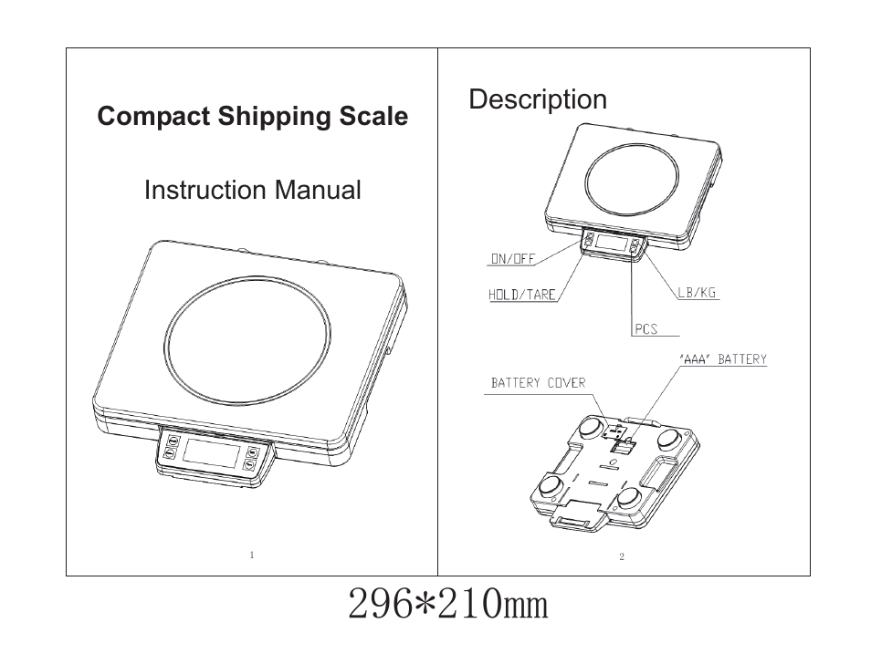 LW Measurements CSS 220 Small Shipping Scale User Manual | 4 pages