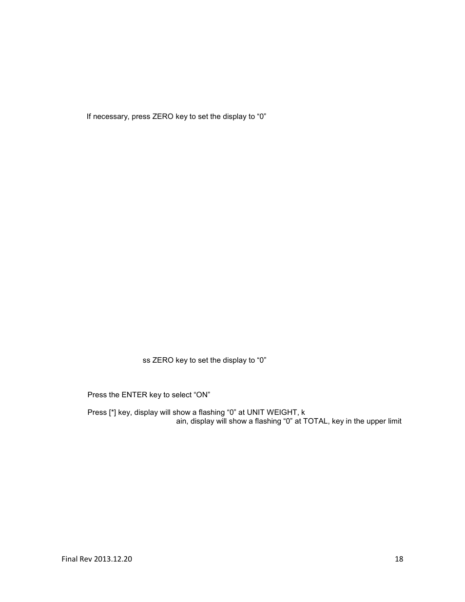 2 counting pieces without known sample unit weight, 2 select a pre-stored unit weight, 3 high/low check weighing with counting | LW Measurements DCT50 User Manual | Page 18 / 23