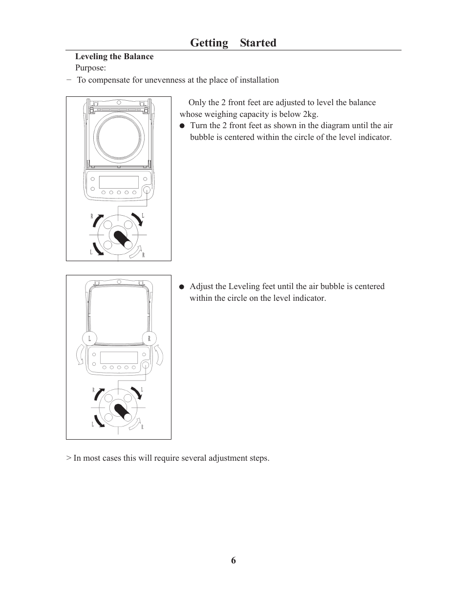 Getting started | LW Measurements HRB 224 Magnetic Force Balance User Manual | Page 8 / 32