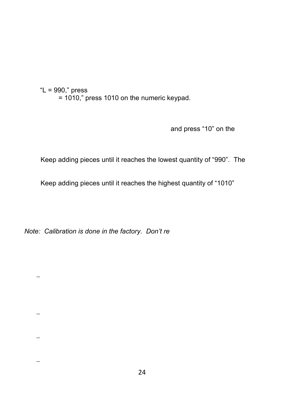 6 calibration | LW Measurements MCT 66 User Manual | Page 24 / 27