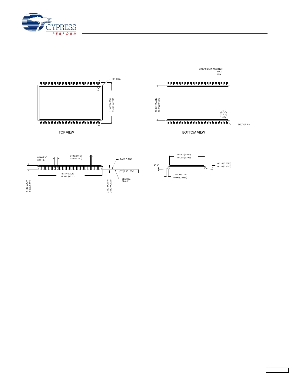 Package diagrams, Top view bottom view, Feedback | Cypress CY14B108M User Manual | Page 27 / 29