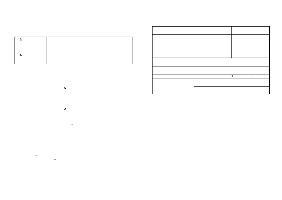 Safety precautions, Specifications | LW Measurements SC 76 User Manual | Page 2 / 4