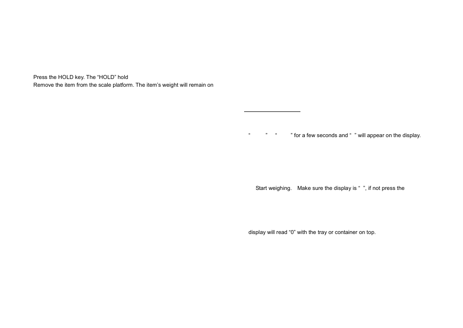 Hold function, Function settings, Weighing | LW Measurements SC 76 User Manual | Page 4 / 4