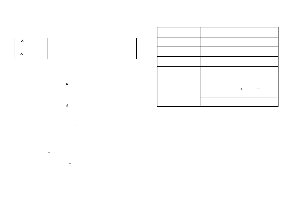 Safety precautions, Specifications | LW Measurements SPS 75 User Manual | Page 2 / 4