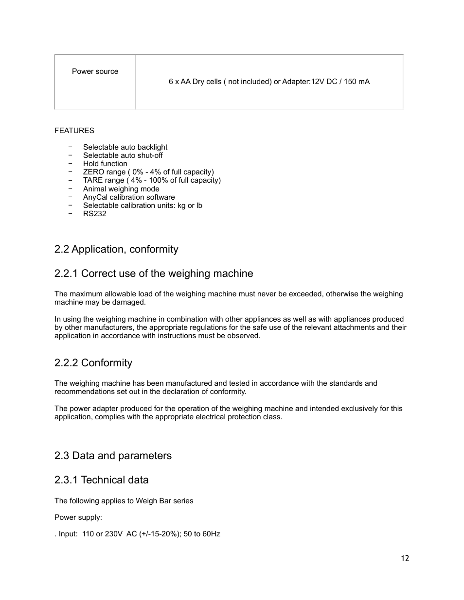 LW Measurements WB 10000 User Manual | Page 12 / 24