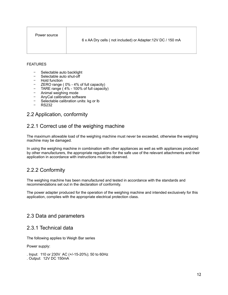 LW Measurements WB 7500 User Manual | Page 12 / 24