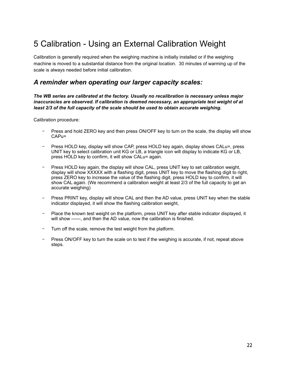 LW Measurements WB 7500 User Manual | Page 22 / 24