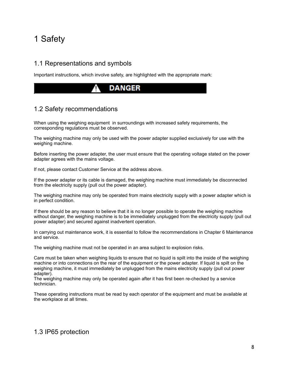 1 safety | LW Measurements WB 7500 User Manual | Page 8 / 24