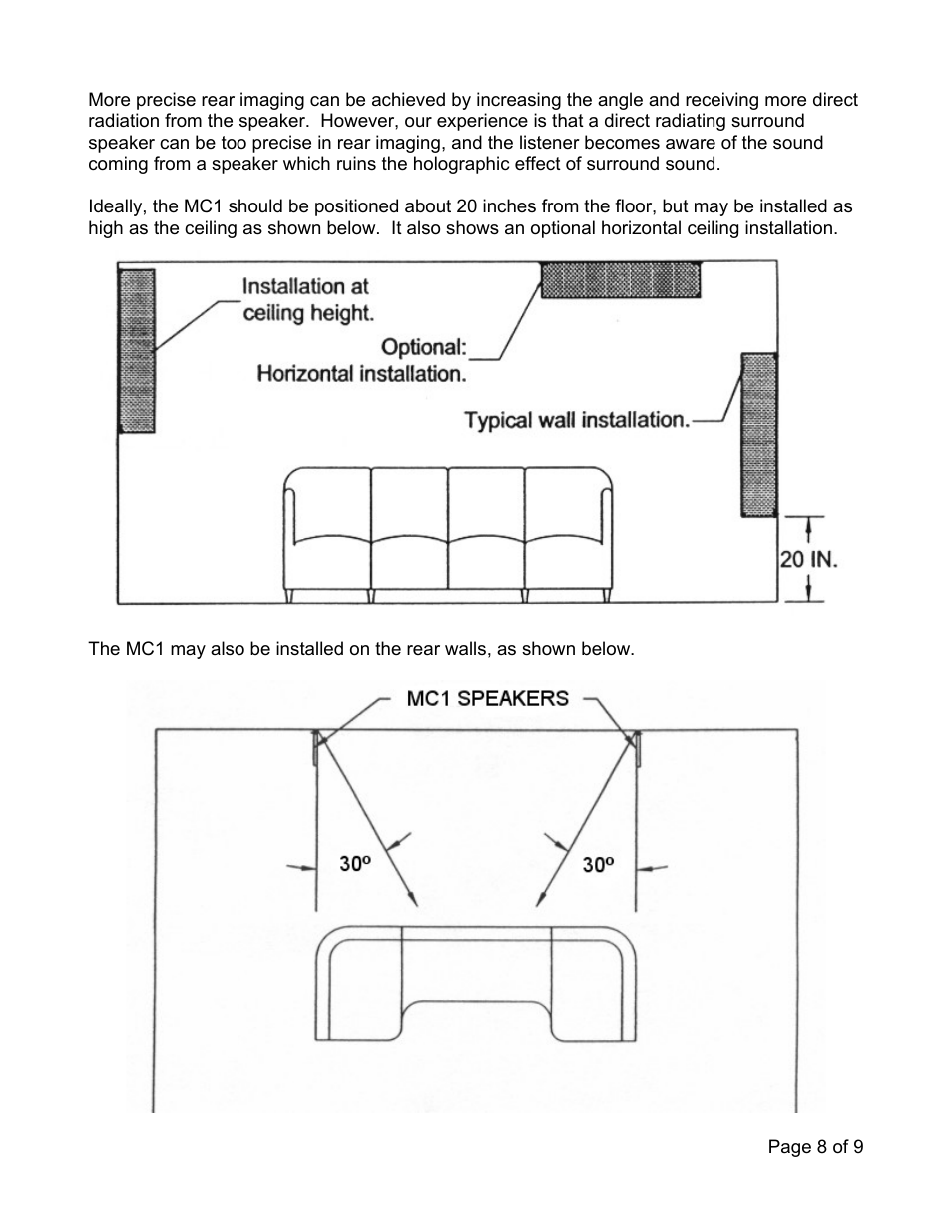 Magnepan MC1 User Manual | Page 8 / 9
