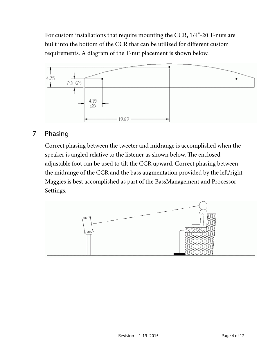 7 phasing | Magnepan CCR User Manual | Page 4 / 12