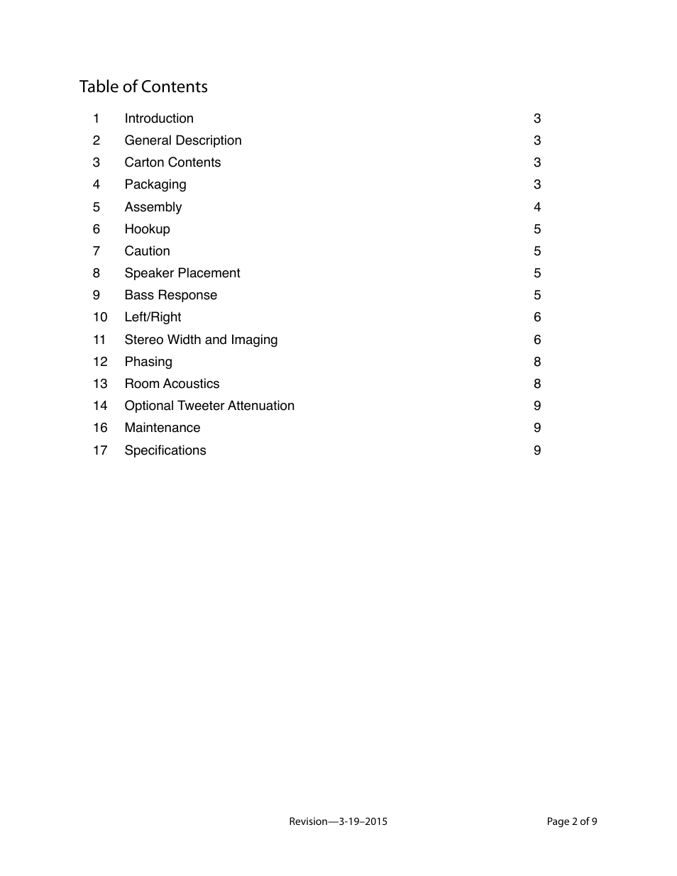 Magnepan MG 1.7 User Manual | Page 2 / 9