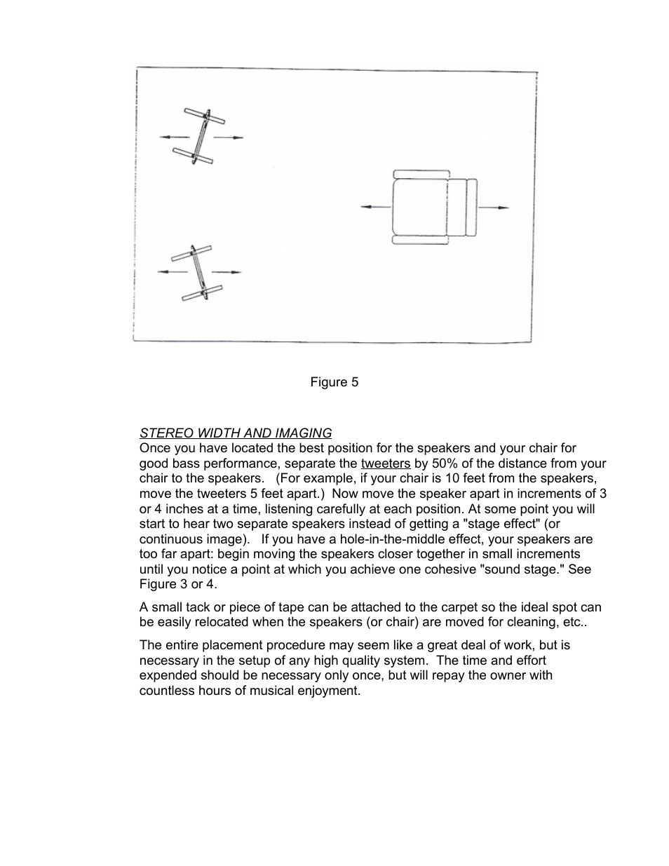 Stereo width and imaging | Magnepan MG 3.6 User Manual | Page 8 / 14