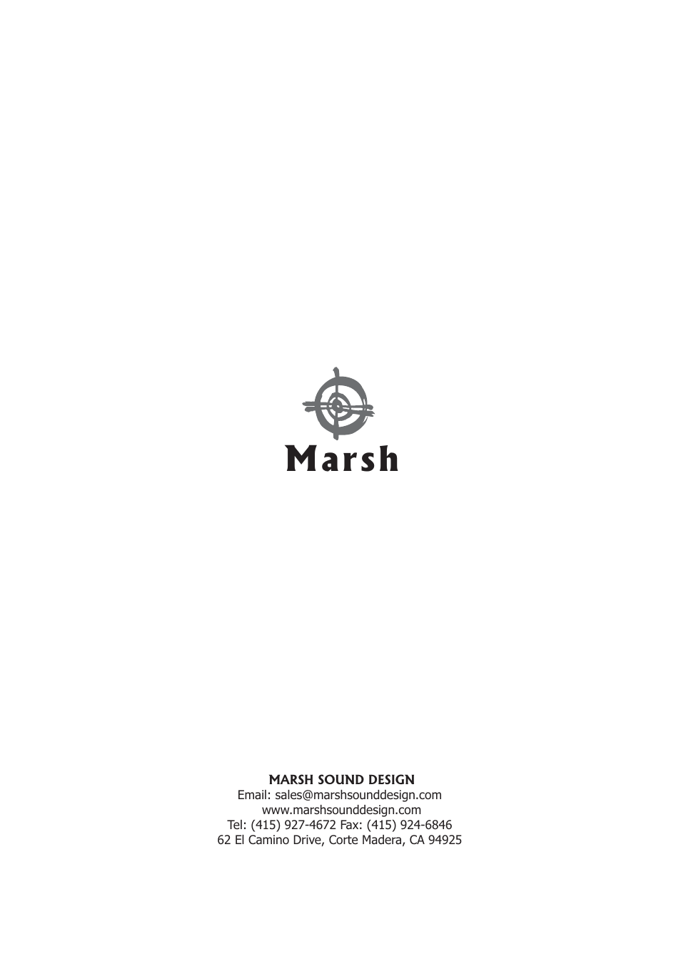 Marsh Sound Design The HT 4000 High Resolution Audio-Video Processor User Manual | Page 26 / 26